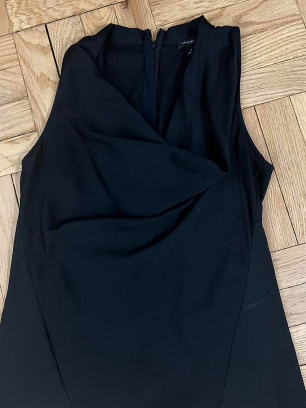 Ann Taylor Black Cowl-Neck Blouse Size 6